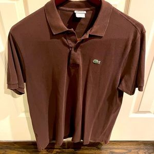 Mens brown Lacoste polo